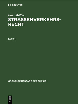 cover image of Straßenverkehrsrecht